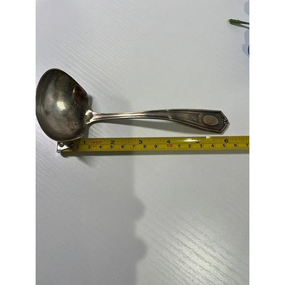 Oneida Community Plate Adam Pattern Gravy‎ Ladle Silverplate Vintage 1917 6 Inch